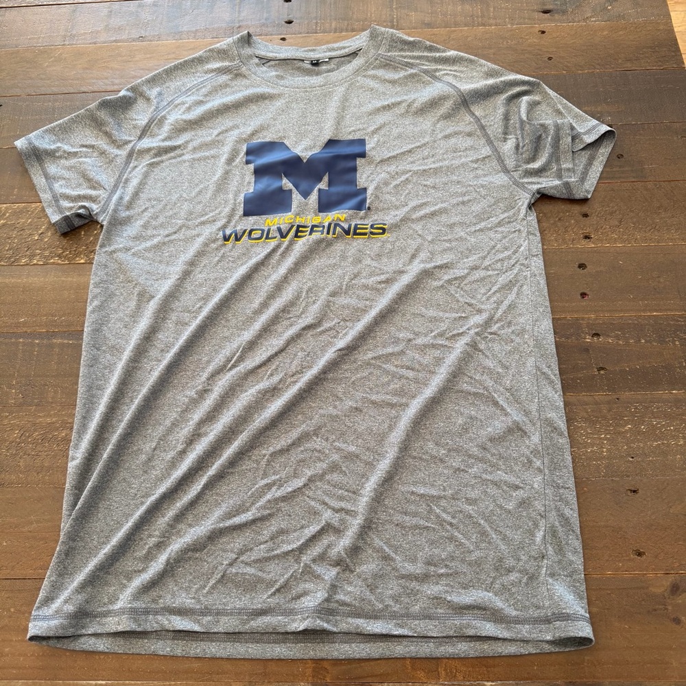Ncaa Gray Performance Michigan Wolverines TShirt